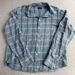 UNTUCKit Garzon Long Sleeve Button Down shirt in a blue plaid L